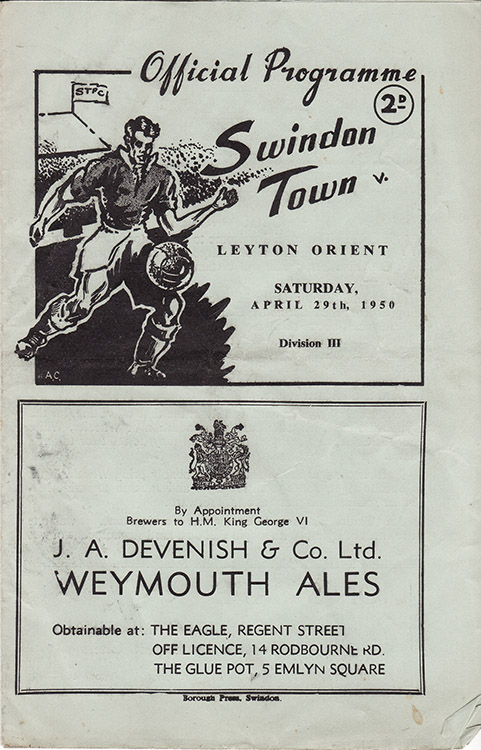 <b>Saturday, April 29, 1950</b><br />vs. Leyton Orient (Home)